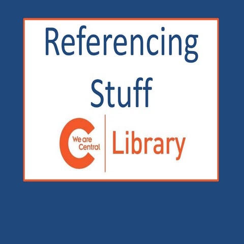 Plagiarism & Referencing 2014