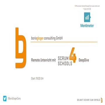 Remote Unterricht mit Scrum4Schools – DeepDive