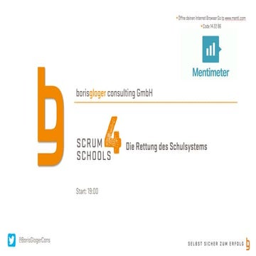 Scrum4Schools - Die Rettung des Schulsystems