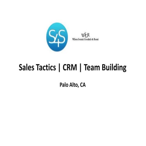 S4S Sales Tactics Deck | PPTX