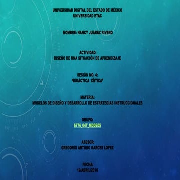 SITUACIÓN DE APRENDIZAJE NAN243 