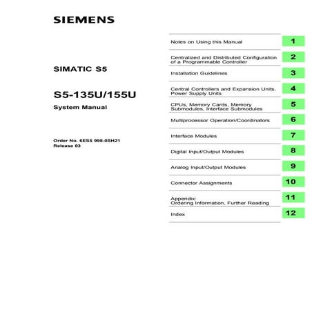 S5 135 155 U System Manual