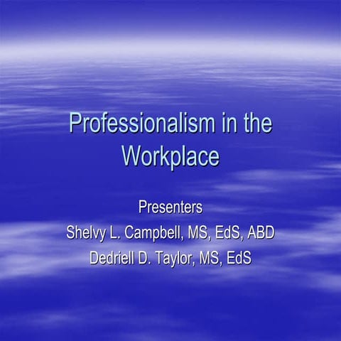 S54 workplace professionalism