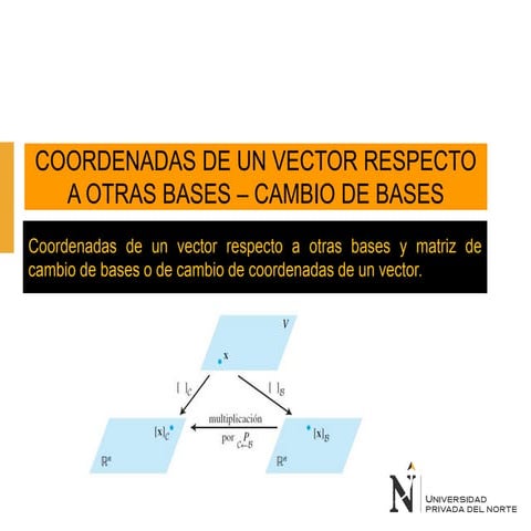 S5 coordenadas de un vector en otra base y cambio de bases (1) (2) | PDF