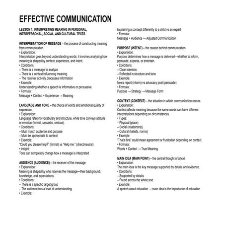 Mastering Effective Communication: Identifying Main Points Across Text ...