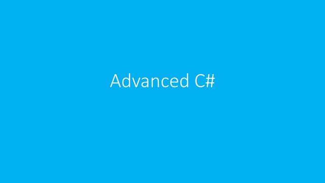 C# features through examples