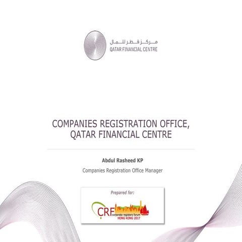 Qatar Financial Centre companies registration office - (CRO) | PPTX