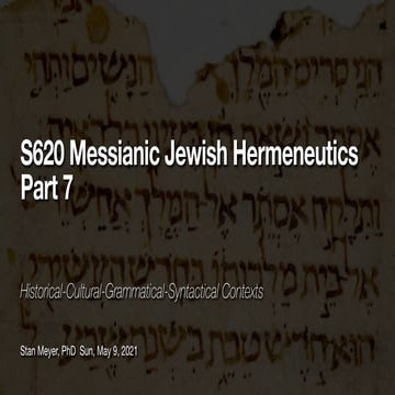 S620 hermeneutics slides week 7