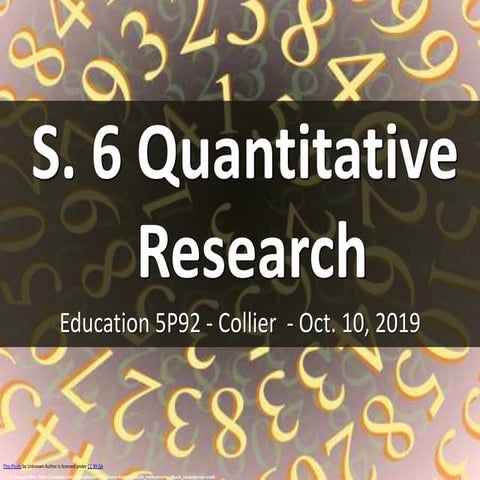 S6 quantitative research 2019