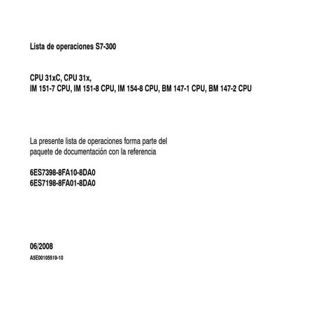 Lista de instrucciones de S7-300 en  pdf