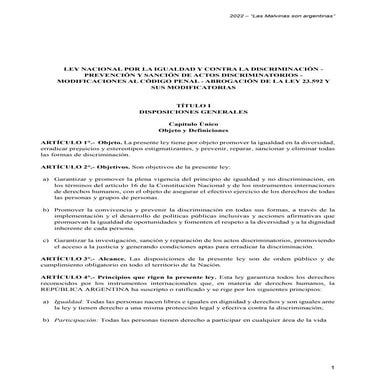 Ley federal para prevenir y eliminar la discriminación | PDF