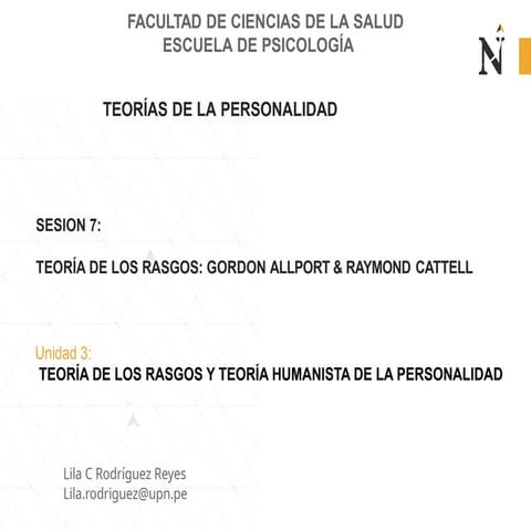 S7  Teoría de los Rasgos Gordon Allport, Raymond Cattell,  2021.pptx