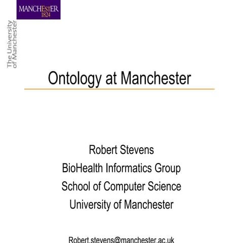 Ontology at Manchester