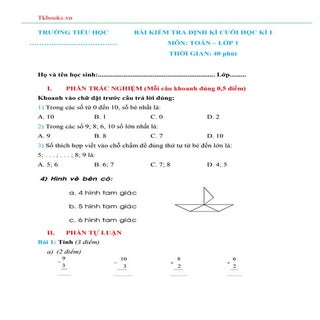 Đề Số 8. Đề kiểm tra cuối học kỳ mô...