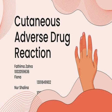 Cutaneous Drug Adverse Reaction seminar.pptx