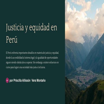 Justicia y equidad en el Perú (Deontología)
