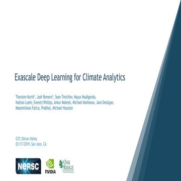Exascale Deep Learning for Climate Analytics