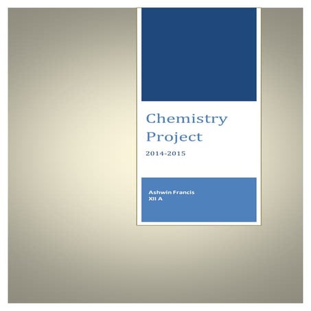 12th CBSE Chemistry Project