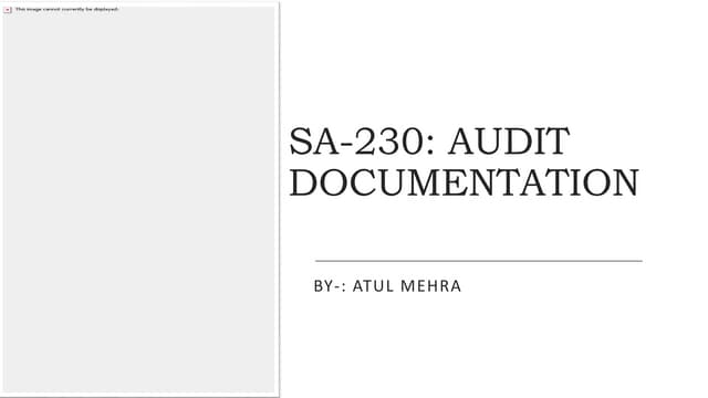 SA-230 by Atul Mehra.pptx