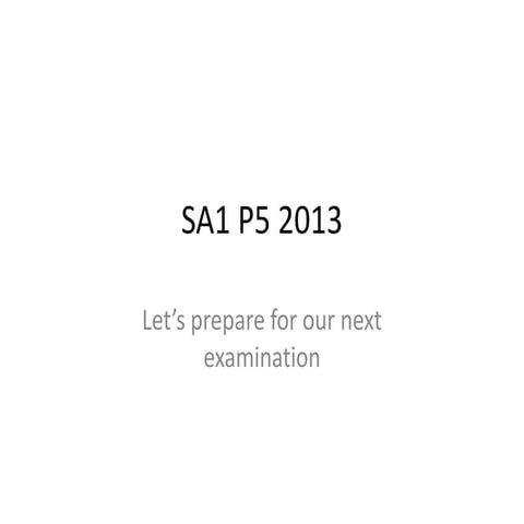 Sa1 p5 selected questions