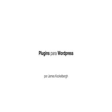 Plugins para Wordpress - BetaBeers Menorca 27/03/2015