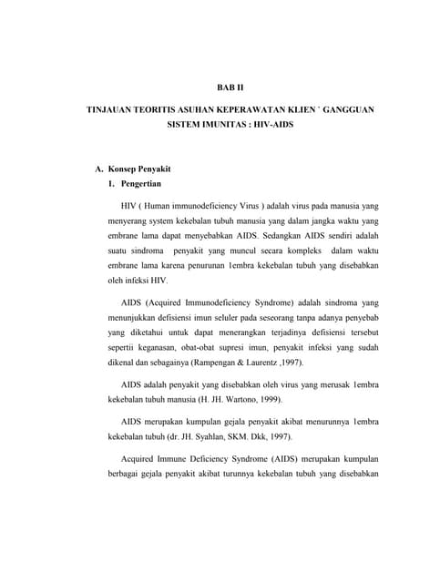 Klasifikasi stadium klinis hiv aids menurut who | DOCX