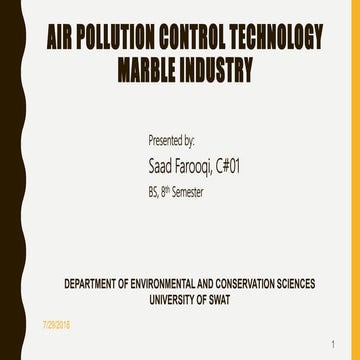 Air Pollution Control Technology (Marble Industry)