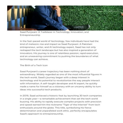 Saad Punjwani_ A Trailblazer in Technology, Innovation, and ...
