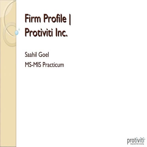 Saahil Goel Firm Profile