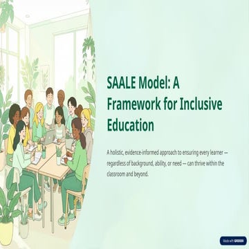 SAALE Model: A Comprehensive Framework for Inclusive Education | PPTX