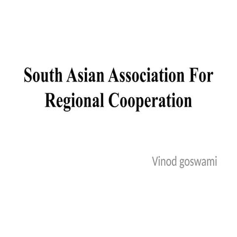 SAARC (South Asian Association for Regional Cooperation)
