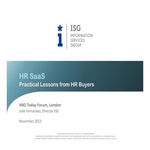 SaaS: Practical Lessons from HR Buyers