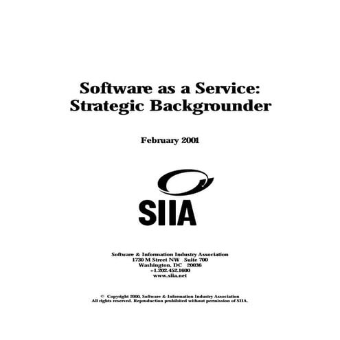 SaaS 2001