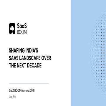 SaaSBOOMi - SaaS Landscape Report 2021