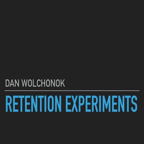 SaaSFest 2015 - "Retention is King" by Dan Wolchonok of HubSpot