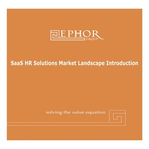 SaaS HR Solutions Market Landscape Intro