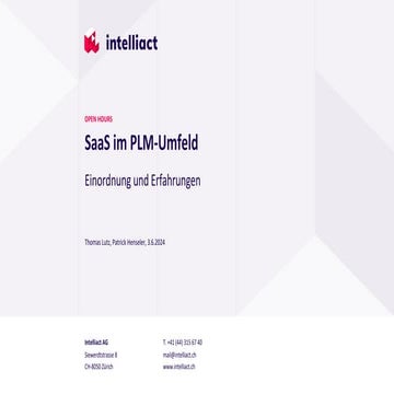 Saasifizierung im PLM: Ein Ausblick für Sie