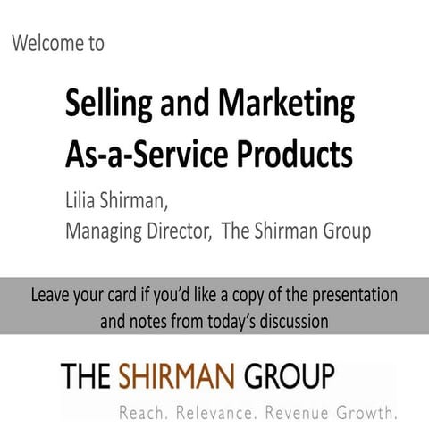 Saa s sales and marketing lilia shirman_marketngcamp-for web
