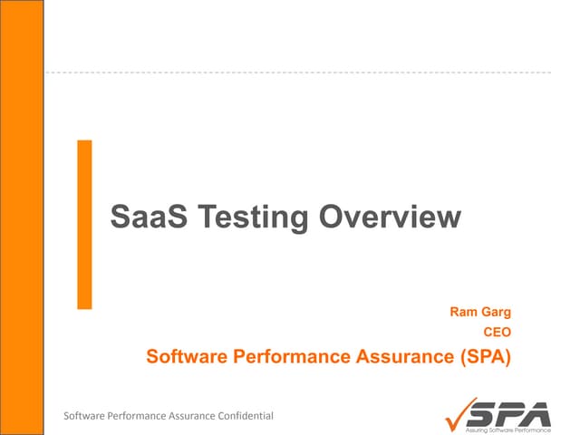 SaaS Testing Overview - Foundation