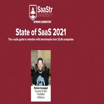 The Current State of SaaS Companies, Subscriptions and Retention in 2021 with...