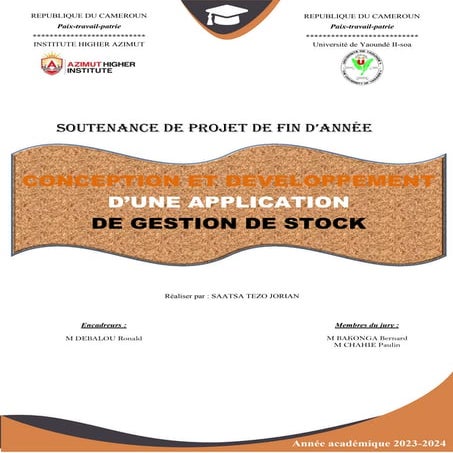 Conception et développement d'une application de gestion de stock SAATSA TEZO...