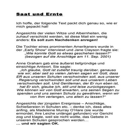 Saat Und Ernte