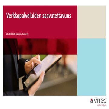 Menestyvät järjestöt 2020: Saavutettavuus verkkosivuilla, Avoine Oy, osa Vite...