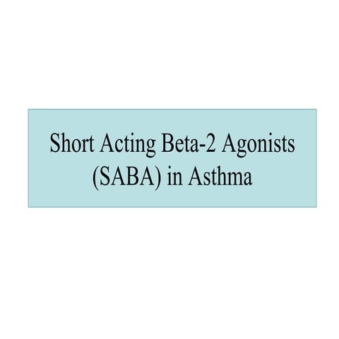 Short Acting Beta-2 Agonists (SABA) in Asthma | Jindal Chest Clinic Chandigarh