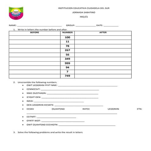 Guia 1 matematicas cuarto | PDF