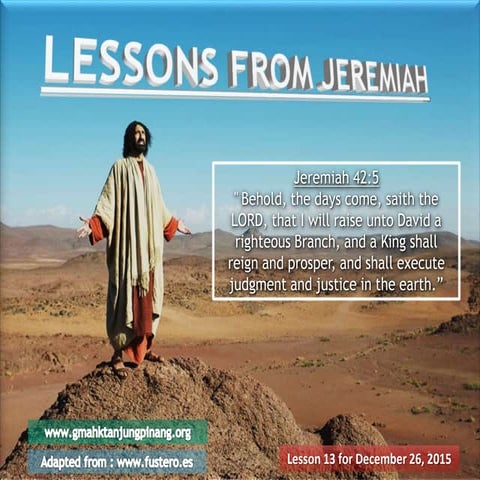 Sabbath school lesson 13, 4th quarter of 2015