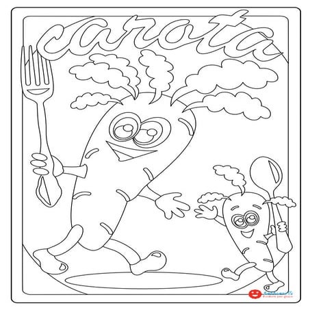 La carota - Disegni da colorare - Sabbiarelli
