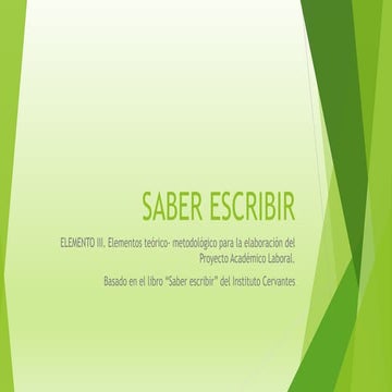 Saber escribir