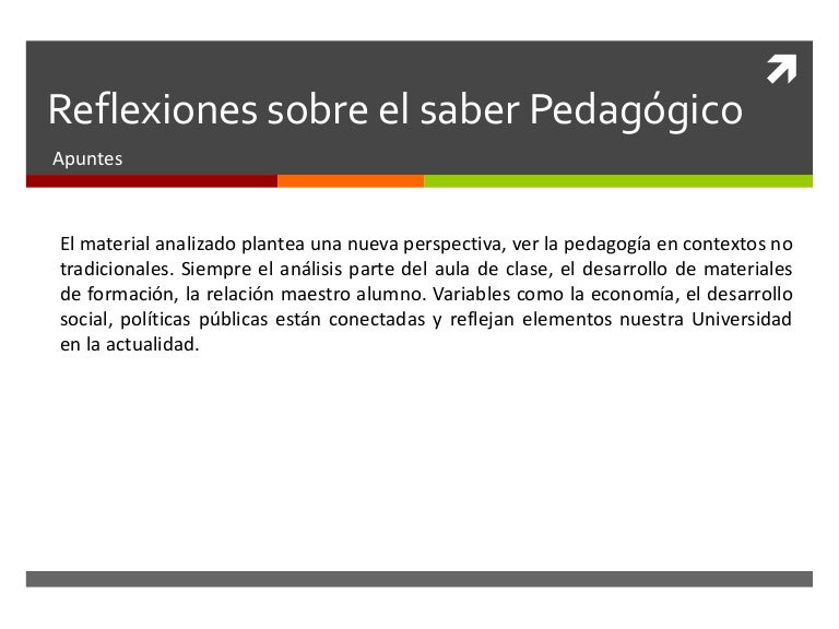 Saber pedagógico Saber pedagógico