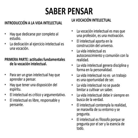 Saber pensar